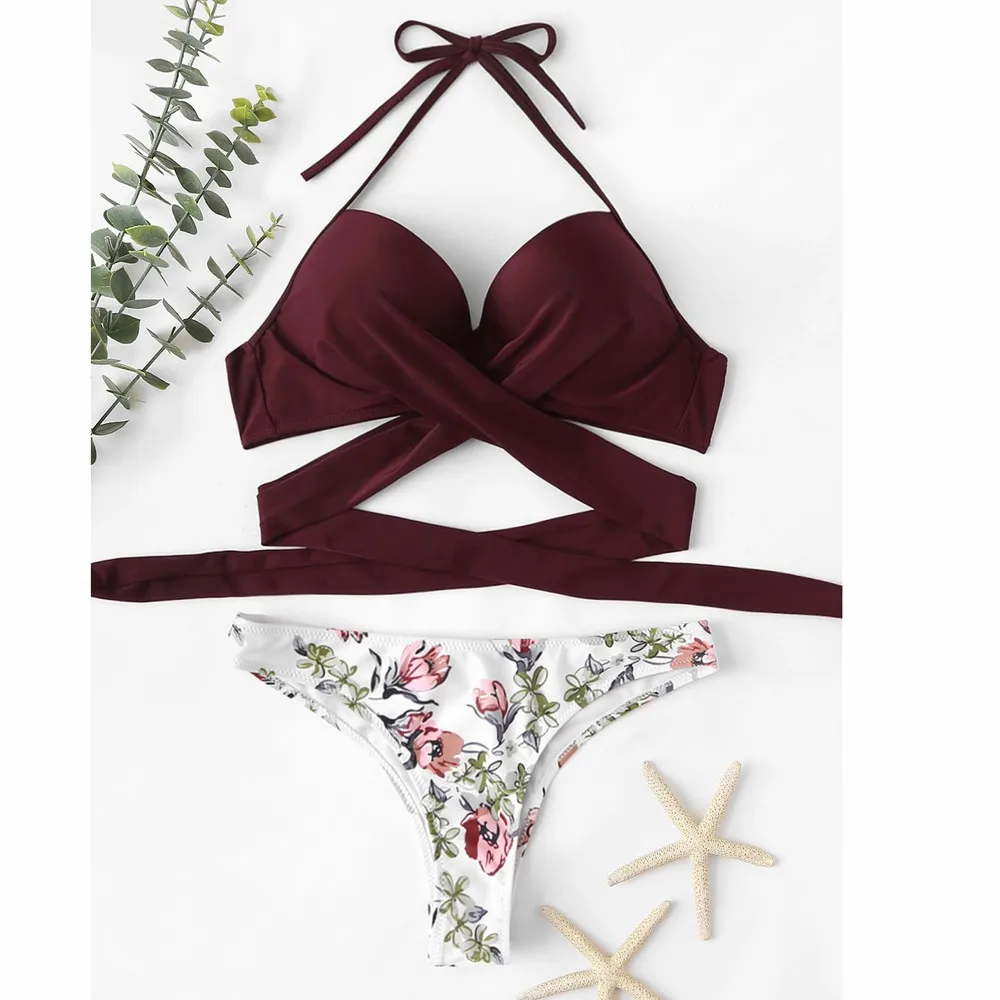 Женский купальник бикини с рисунком L300117 модный сексуальный 2019 | Женская одежда