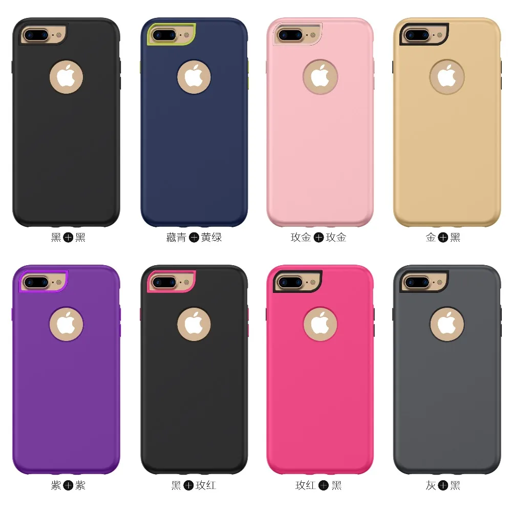 GKK чехол для Apple iPhone 6 7 8 Plus Три в одном дизайн мягкий жидкий силиконовый роскошный
