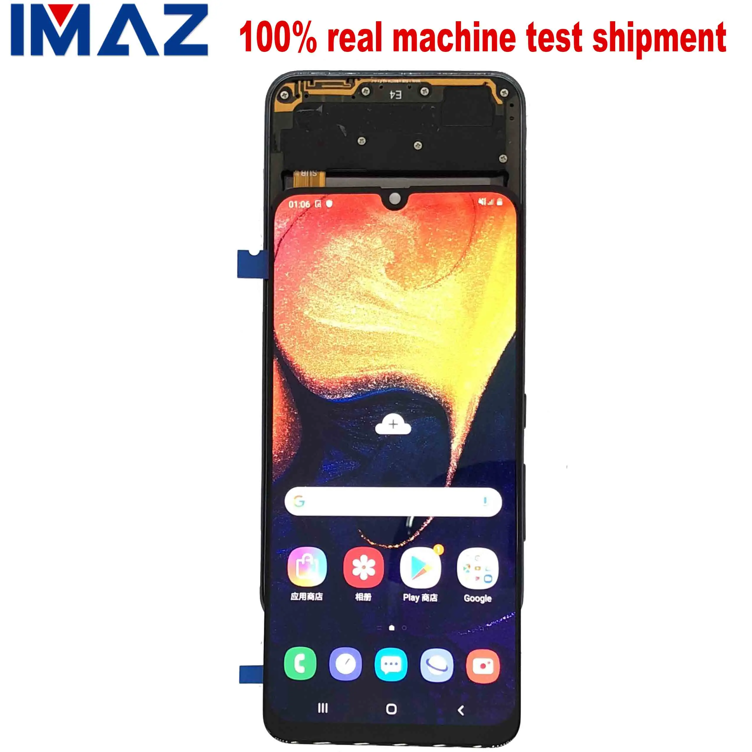 IMAZ AMOLED для samsung galaxy A50 A505F/DS A505F A505FD A505A кодирующий преобразователь сенсорного экрана в сборе для A50 lcd+ рамка