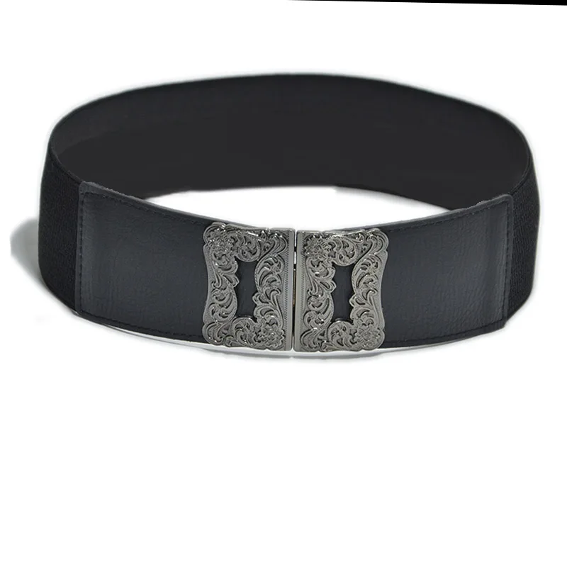 Luxury Brand 2018 Fashion New Ladies Elastic Girdle 3 Style Retro Pattern Buckle Decorative Wide Belt Casual Alloy Belts Bg-973 |