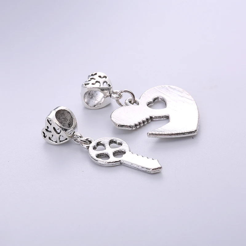 Vintage Silver Metal Best Friend Beads fit Pandora Charms Fashion DIY Accessories Handmade Beads for Jewelry Making