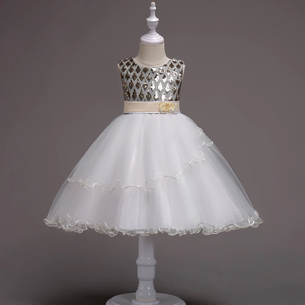 2-15Y Bling Short Children Party Ball Gowns Evening Frock Sequin Dress Kid Girl Clothing Prom Dresses for Teens | Детская одежда и