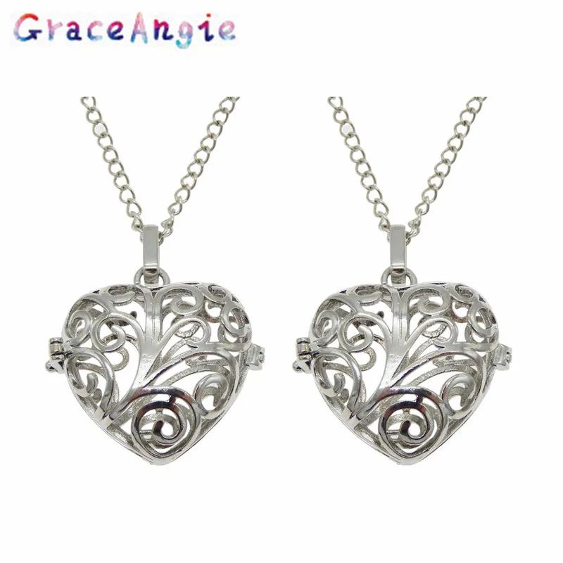 Цепочка с диффузором для эфирных масел GraceAngie из белого цинкового сплава в форме
