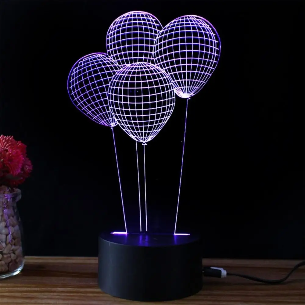 Воздушный шар для укладки идеи маленькие игрушки USB сенсорный цветной 3D ночник
