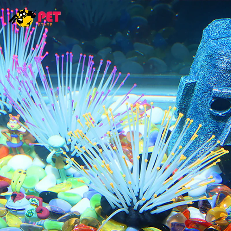 Aquarium Decorations Govine Glowing Effect Artificial Mushroom for Fish Tank Plastic Ornament | Дом и сад