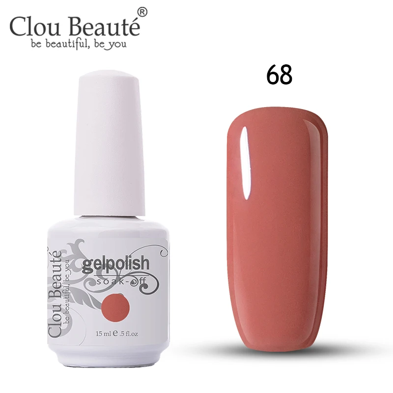 11068 Набор гель-лаков для маникюра серии Clou Beaute Nude, УФ-Гель-лак для ногтей, основа и верхнее покрытие, Полупостоянный Гибридный Гель-лак - Цвет: 11068