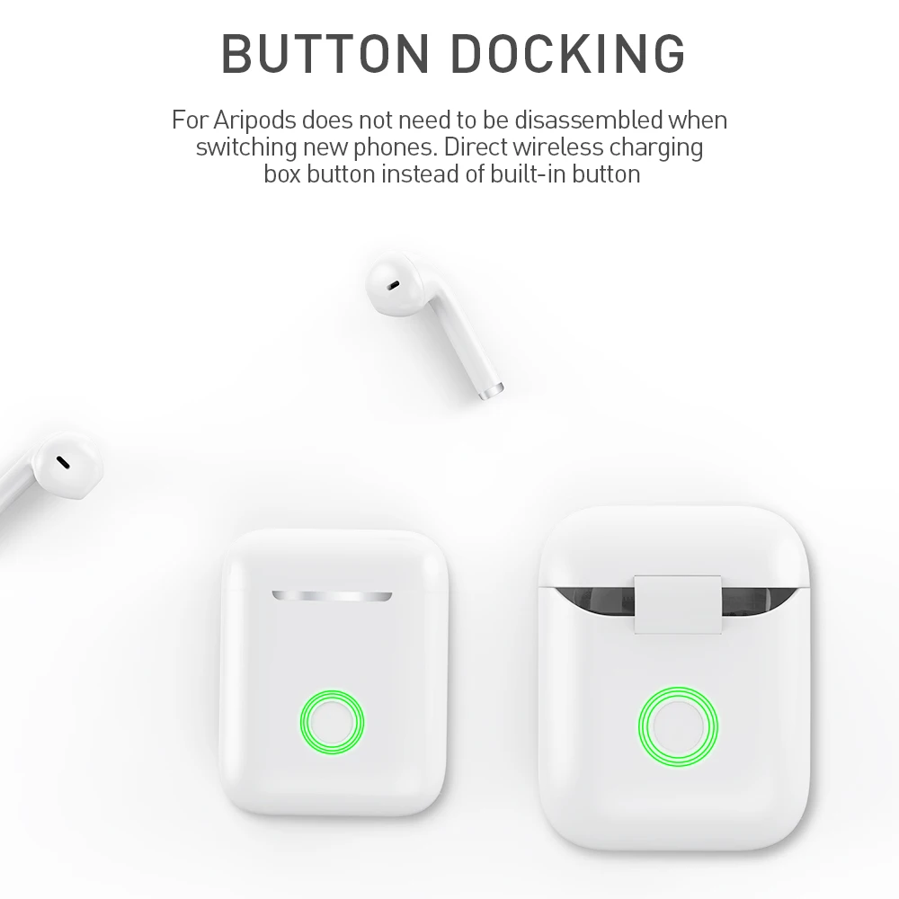 KEYSION QI беспроводной зарядный чехол для наушников AirPods роскошный Поликарбонат