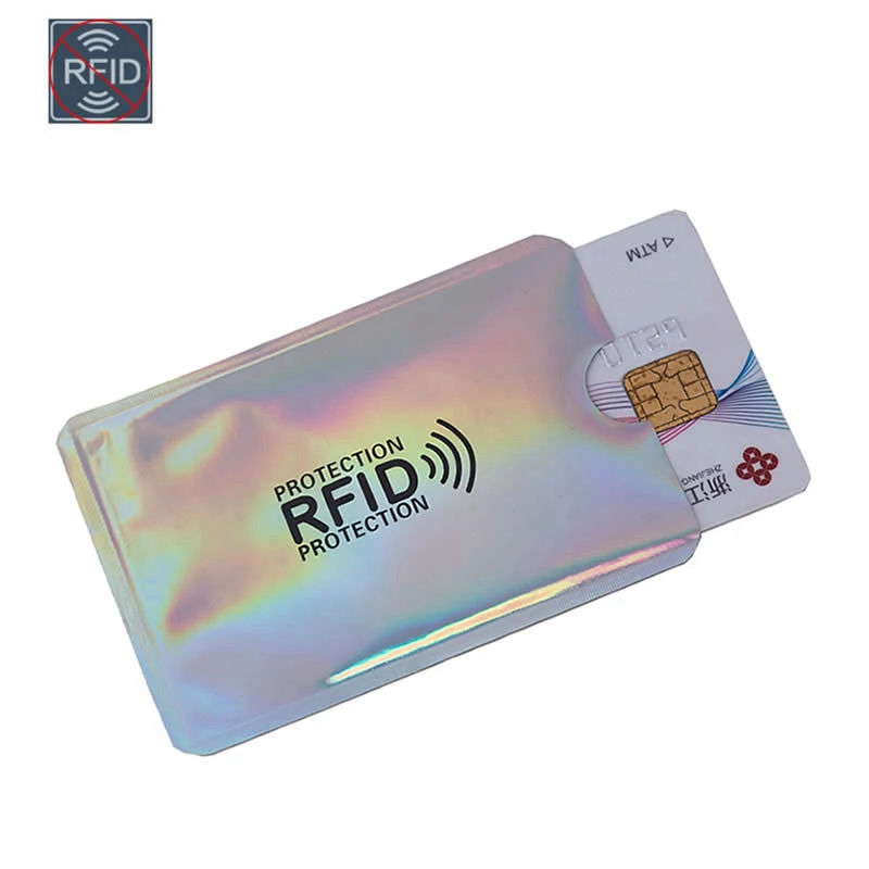 Синий лазер алюминиевый Анти Rfid кошелек Блокировка ридер замок банк держатель для карт ID банковский чехол для карт бизнес защита металлический кредитный - Цвет: 2