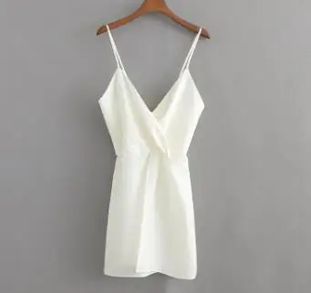 white dress Shemujersky Майки женские летние сексуальные глубокий v-образный вырез уличная женская одежда топ на бретельках с открытой спиной - Цвет: white dress