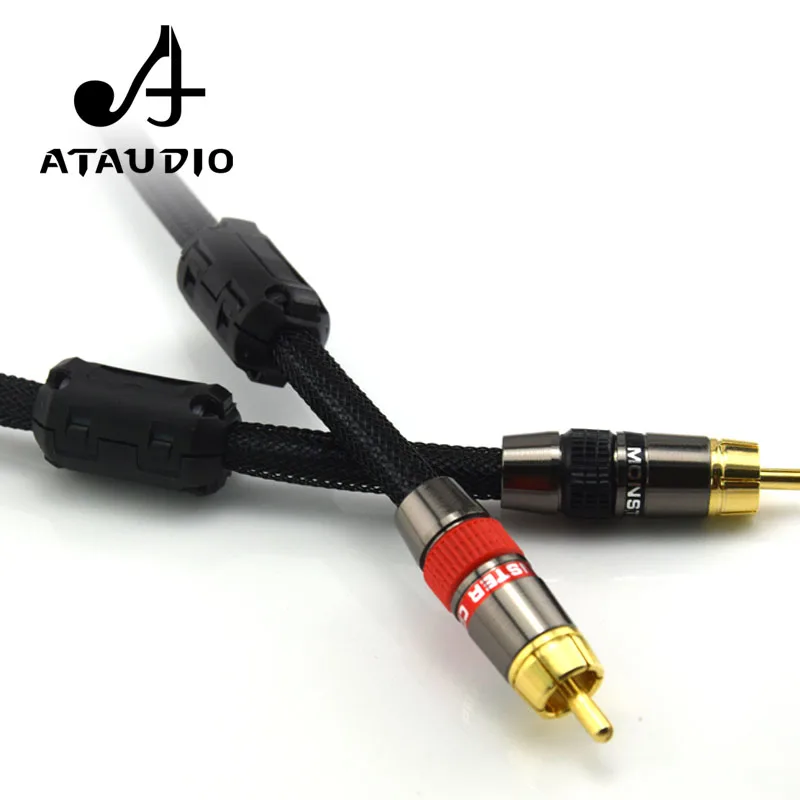 Кабель ATAUDIO Hifi rca высокой чистоты 4N бескислородные медные аудиосигнальные линии