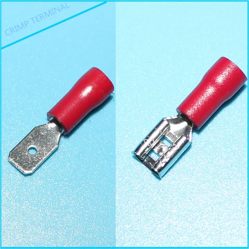 100 шт. обжимные клеммы для проводов 22AWG-16AWG 4 8 мм | Обустройство дома