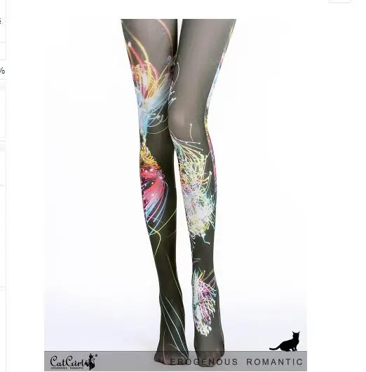 Colorful Flowing Gradient Pantyhose Spring Print Fashion Pantyhose