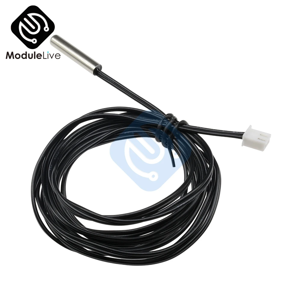 

W1209 W1401 0.3m 0.5m 1m 2m 3m Waterprooff NTC Thermistor Accuracy Temperature Sensor 10K 1% 3950 Wire Cable Probe For Arduino