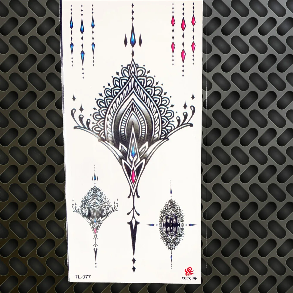 Тату-наклейки с черными перьями и птицами временные самоклеящиеся