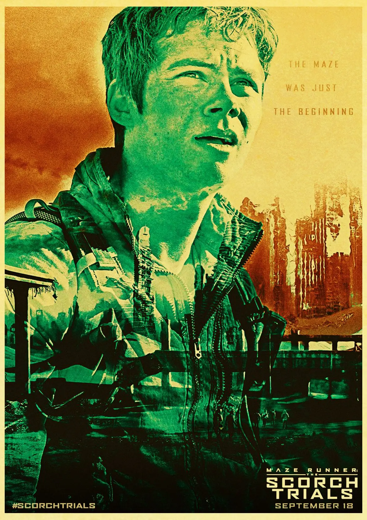 E068 Лабиринт бегун ретро постер винтажный постеры печать настенная живопись высокого качества декор плакат настенная живопись украшение дома - Цвет: E068