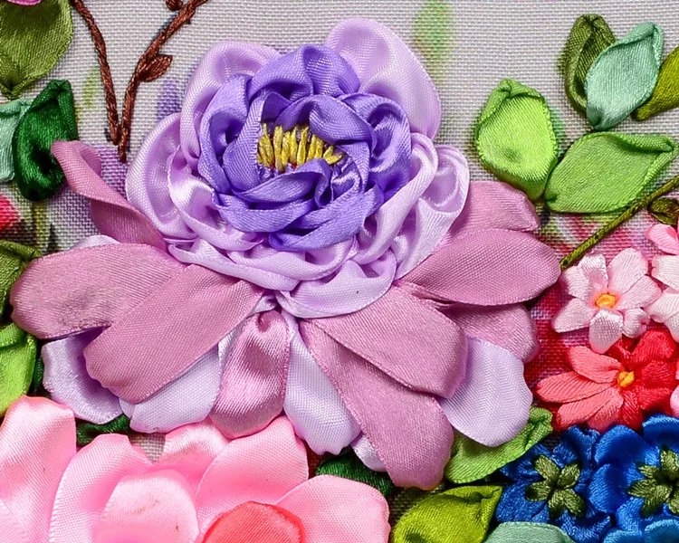Цветочная 3D ваза 50*60 см искусство рукоделие Ручное шитье настенный Декор для дома