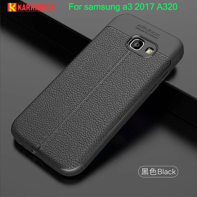личи зерна узор кожаное силиконовый чехол на samsung galaxy A3 2017 чехлы классический