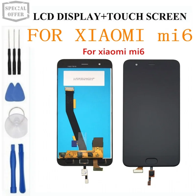 ЖК дисплей и сенсорный экран для Xiaomi Mi6 100% новый FHD 5 15 &quotдигитайзер в сборе замена