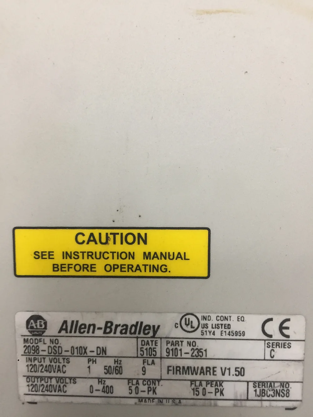 

Allen Bradley 2098-DSD-010X-DN