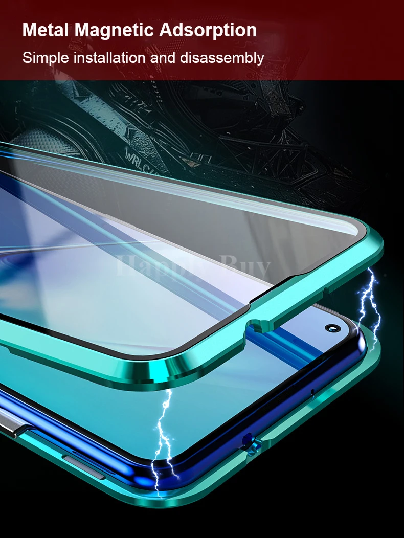 Передний+ задний стеклянный чехол для huawei Honor 20 Pro 9X Pro, Магнитный чехол для Honor 20 9X, чехол на весь корпус, противоударный чехол