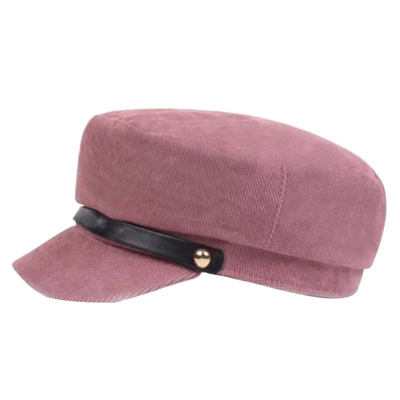 

Sport Hats Women British Casual Style Cotton Sunshade Adjustable Octagonal Cap For Lovers 2019 Newest