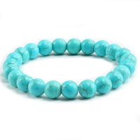 high quality blue white green red natural stone bracelet homme femme charms 8mm men strand beads yoga bracelets women