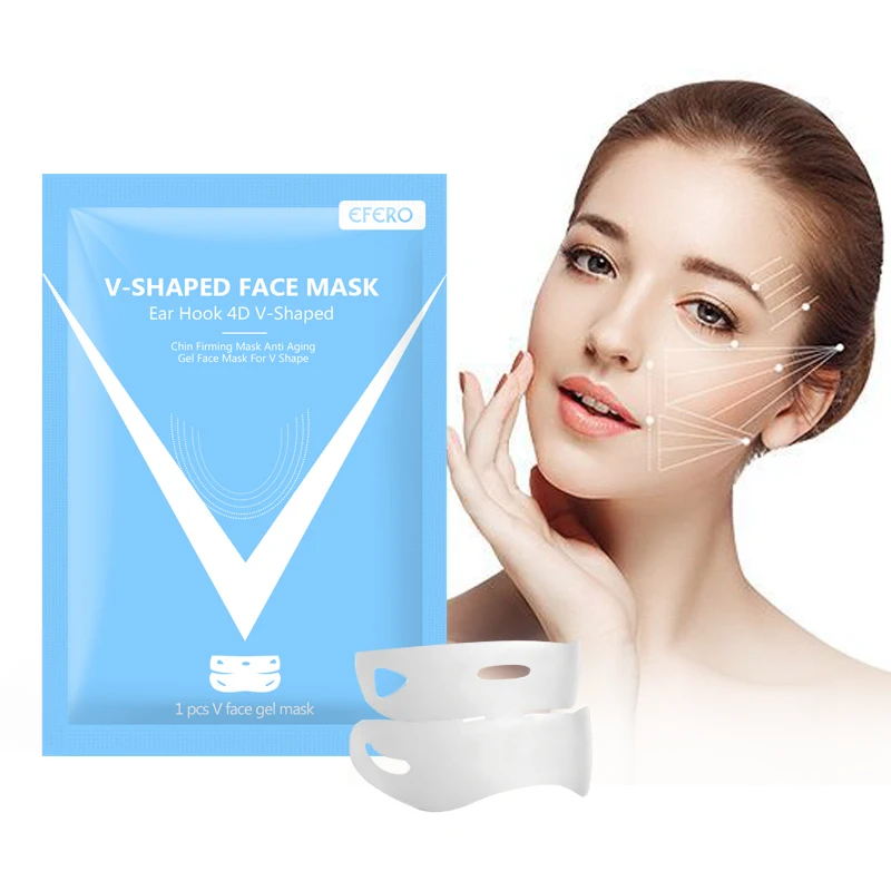 Двойная/одинарная V-образная маска для лифтинга лица EFERO укрепляющая подтяжки