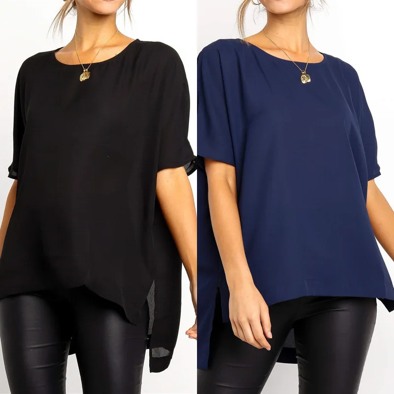 Блузки женские 2019 Топы рубашка с длинными рукавами плюс размер блузки длинная