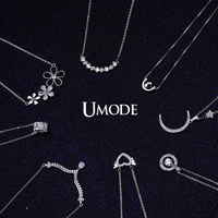 umode fashion multi type cz pendant necklaces for women clear zircon choker necklaces fashion jewelry collier femme un0012x