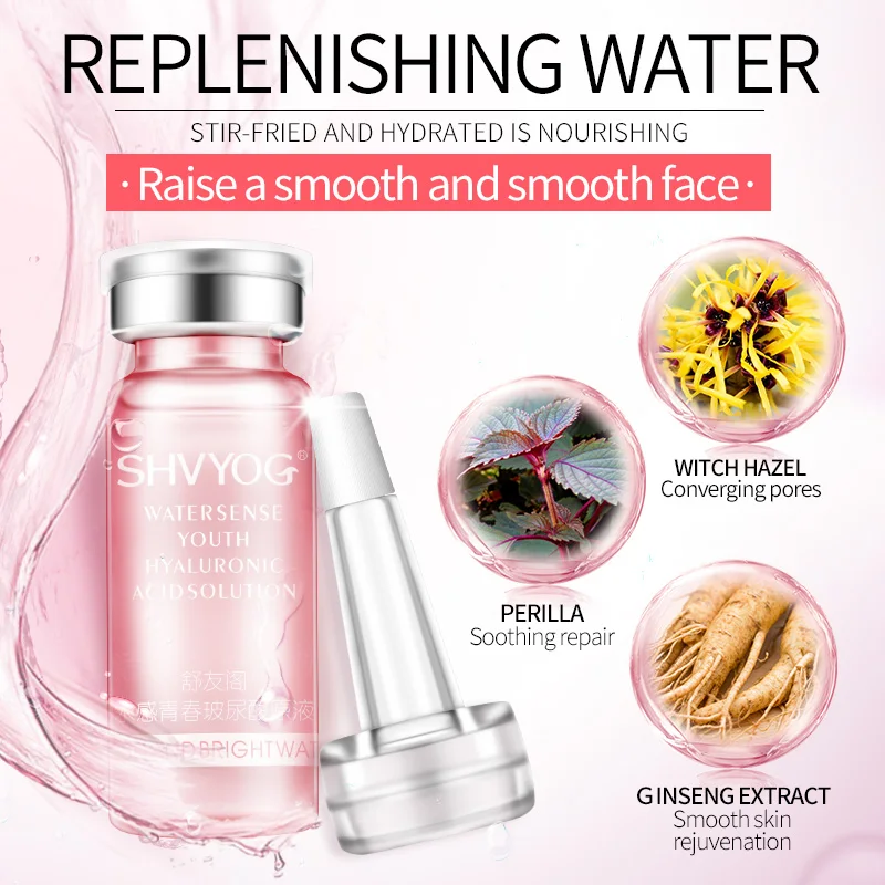 SHVYOG Shrink Pores Face Serum Deep Hydration Moisturizing Hyaluronic Acid Witch Hazel Anti-Aging Wrinkle Whiten Firming Skin |