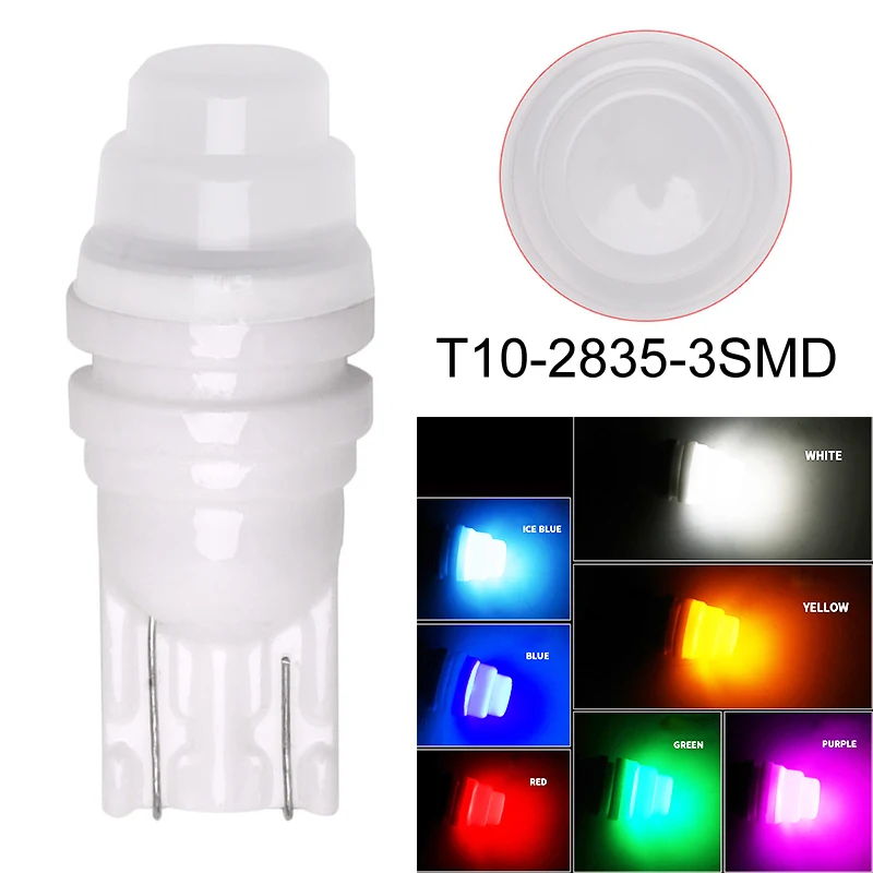 1x Ceramic T10 W5W светодиодный светильник боковой маркер автомобильная внутренняя