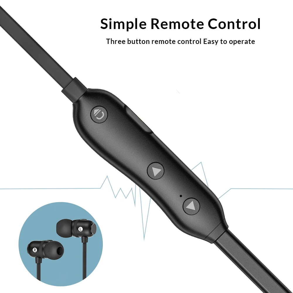 TOPK беспроводные наушники Bluetooth магнитные шейные гарнитура стерео спортивные с