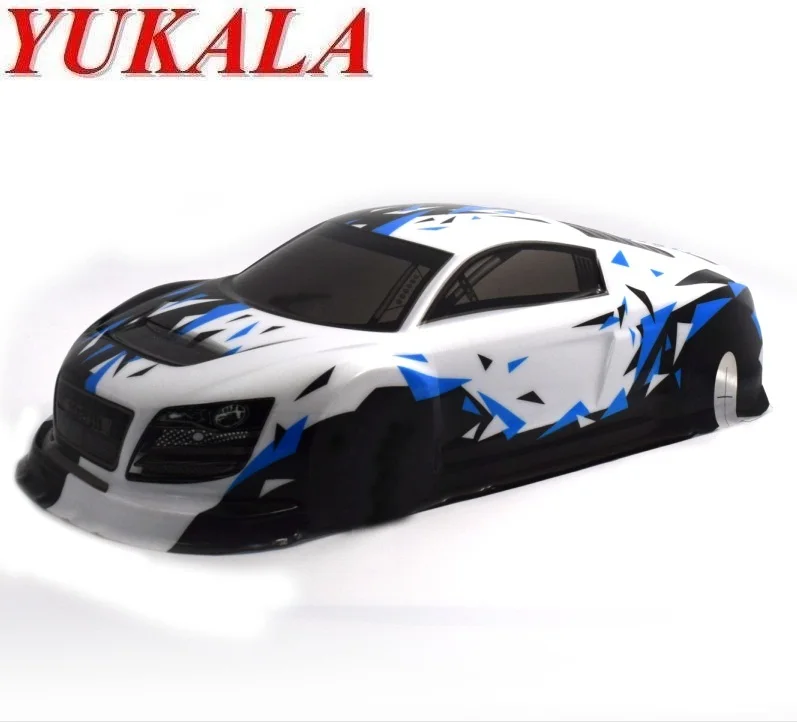 Окрашенный корпус из ПВХ YUKALA 1/10 для гоночного автомобиля R/C размер 440*190 мм