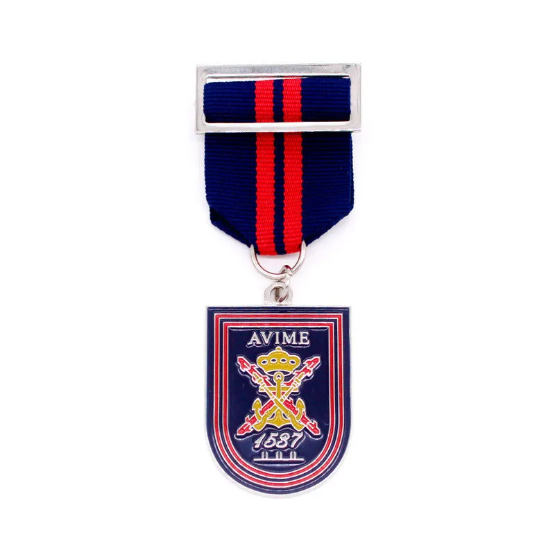 

metal Medal custom cheap hard enamel medals hot sales custom made military medal with ribbons pin