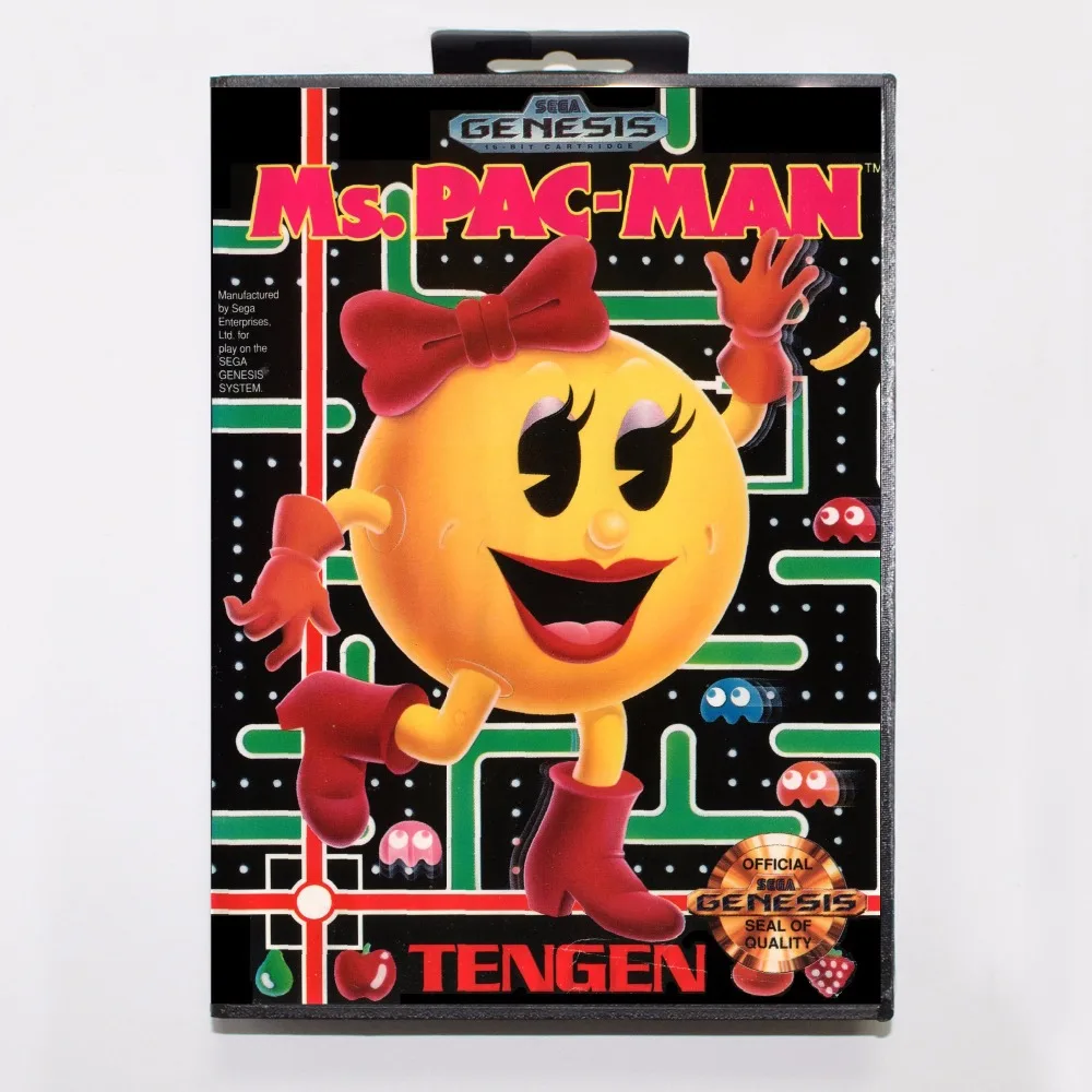 Игровой картридж Ms. Pac Man 16 бит игровая карта MD в розничной коробке для Sega Mega Drive