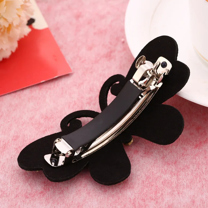 2018 корейские простые заколки для волос девочек милые Кристаллы Стразы с бабочкой