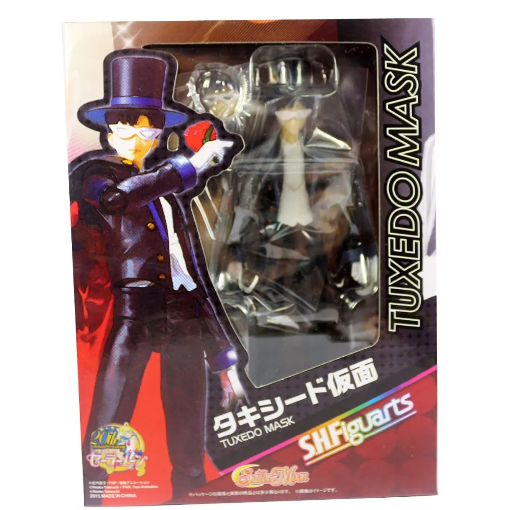 Новый Довольно Хранитель Сейлор Мун смокинг маска СВЧ s.h. Figuarts фигурку Бесплатная