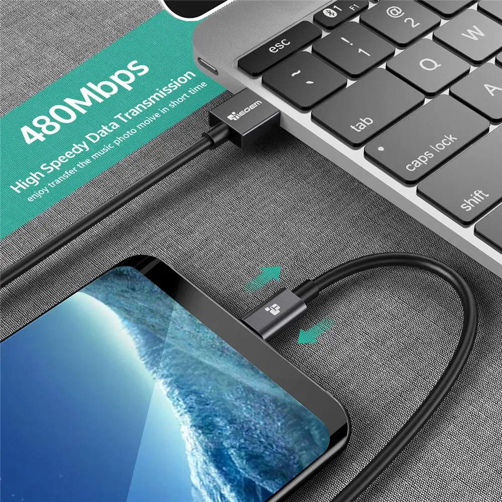 TIEGEM Micro USB Cable 5V2A Fast Charging Data Android Microusb Charger for Samsung Xiaomi Mobile Phone Cables | Мобильные телефоны