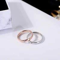 yun ruo 2019 fashion simple zirconia wedding rings rose gold color titanium steel jewelry woman girl birthday gift never fade