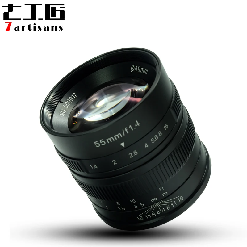 Объектив для фотоаппарата 7artisans 55 мм F1.4 подходит Canon EOS M Fuji|Объективы