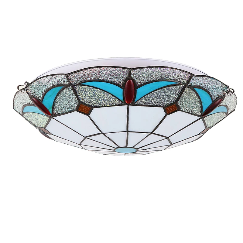 

Noridc classical glass ceiling lamp LED with 2 lights modern vintage ceiling lights for living room hotel bedroom bathroom kids