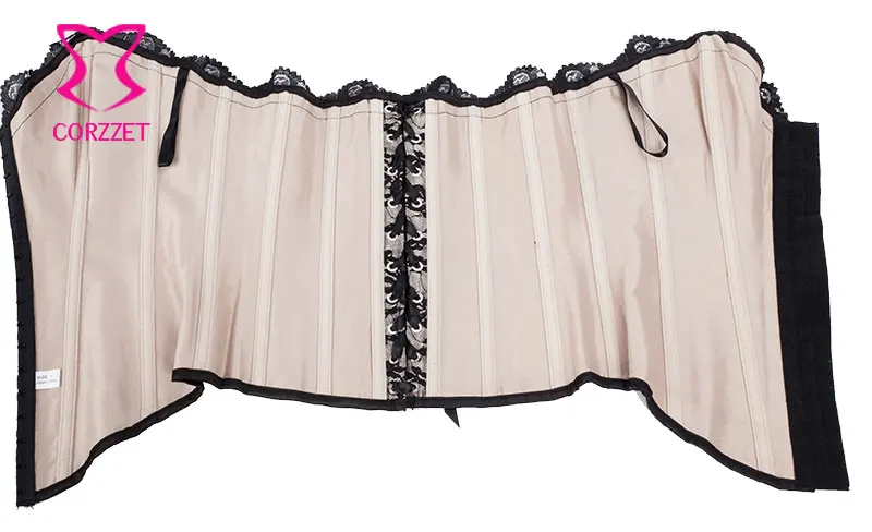Черный цветочный кружевной многослойный корсет бюстье топы викторианские