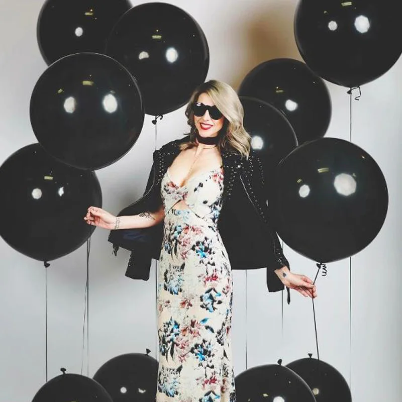 Гигантский круглый черный шар 5/36 дюйма пол раскрывает балео Арка декорация для