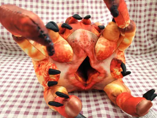 Nueva media vida 2 cabezas de cangrejo de peluche de juguete cabeza de mu&ntilde;eca sombrero de cangrejo regalo de cosplay-4