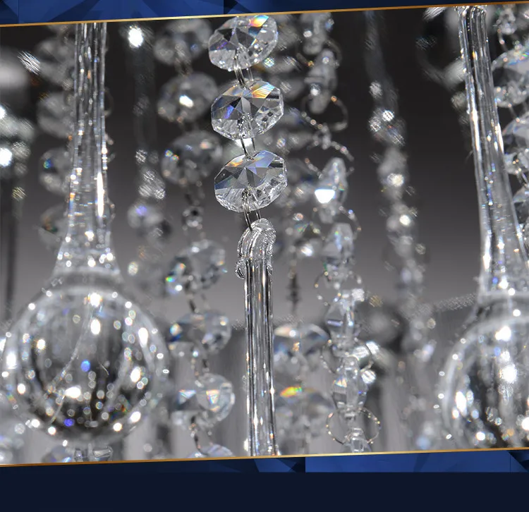 Современная простая тканевая хрустальная лампа для спальни люстра прихожей