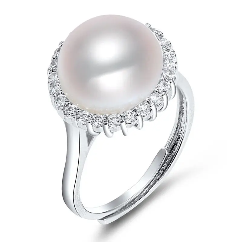 

DMCRFP017 11-12MM Sunshine Pearl Ring Real 925 Sterling Silver Ring Women Gift