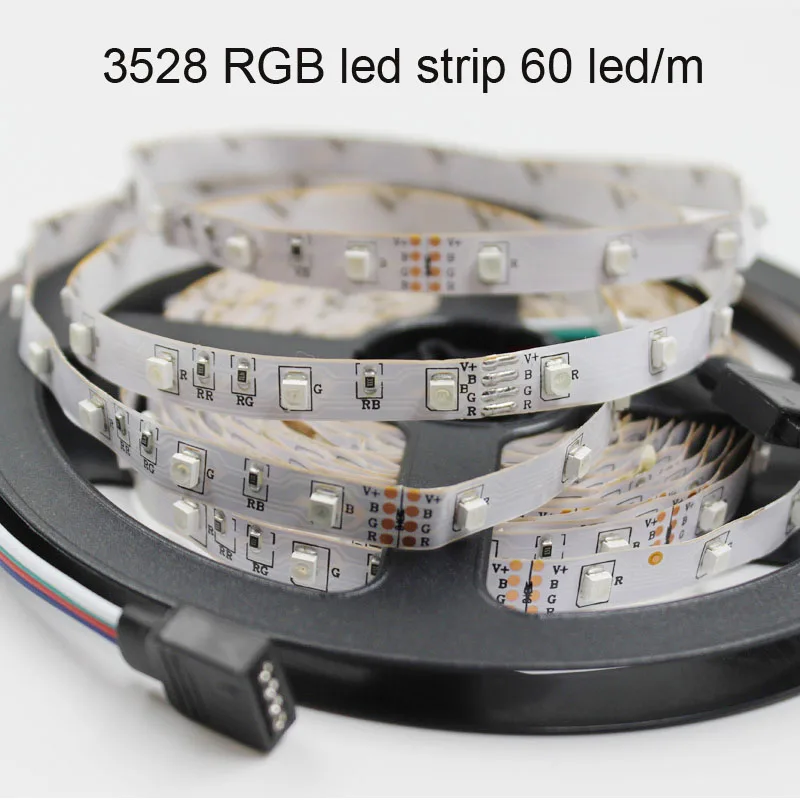 Высококачественная Светодиодная лента 3528 белого цвета RGB световая гибкая