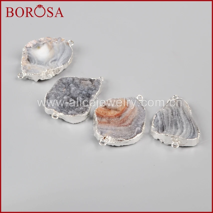 BOROSA Оптовая Настоящее Всего Чистого Серебра Freeform Природный Бразильский Galaxy