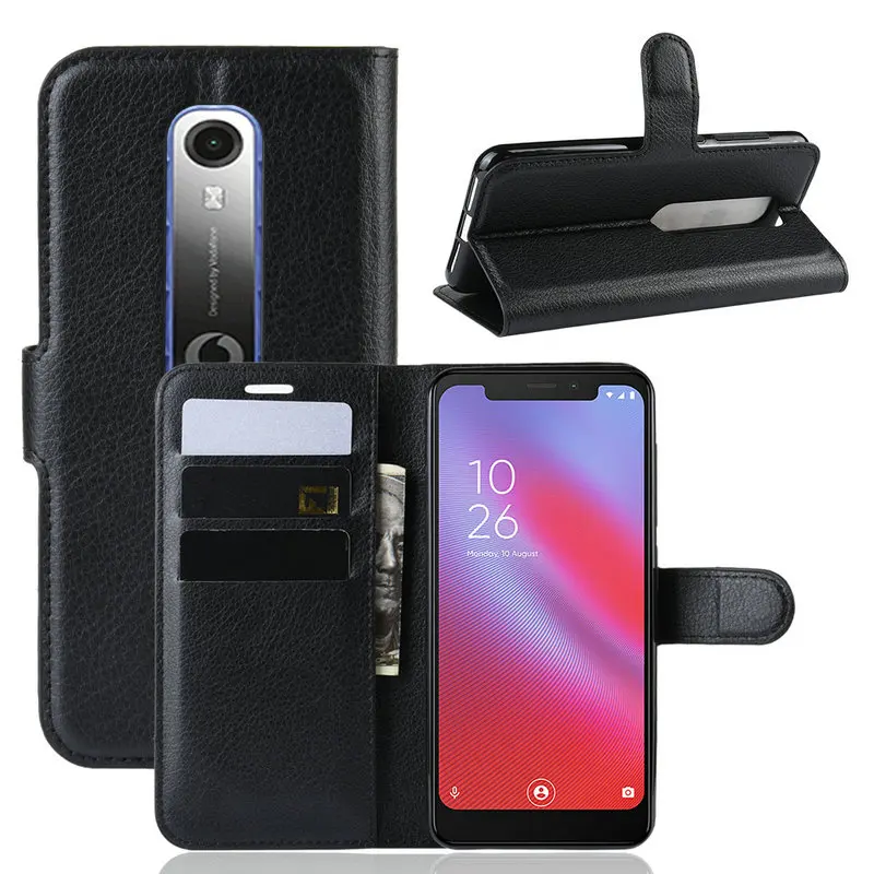 Роскошный кожаный чехол портмоне с откидной крышкой для телефона Vodafone Smart N10 VFD 630