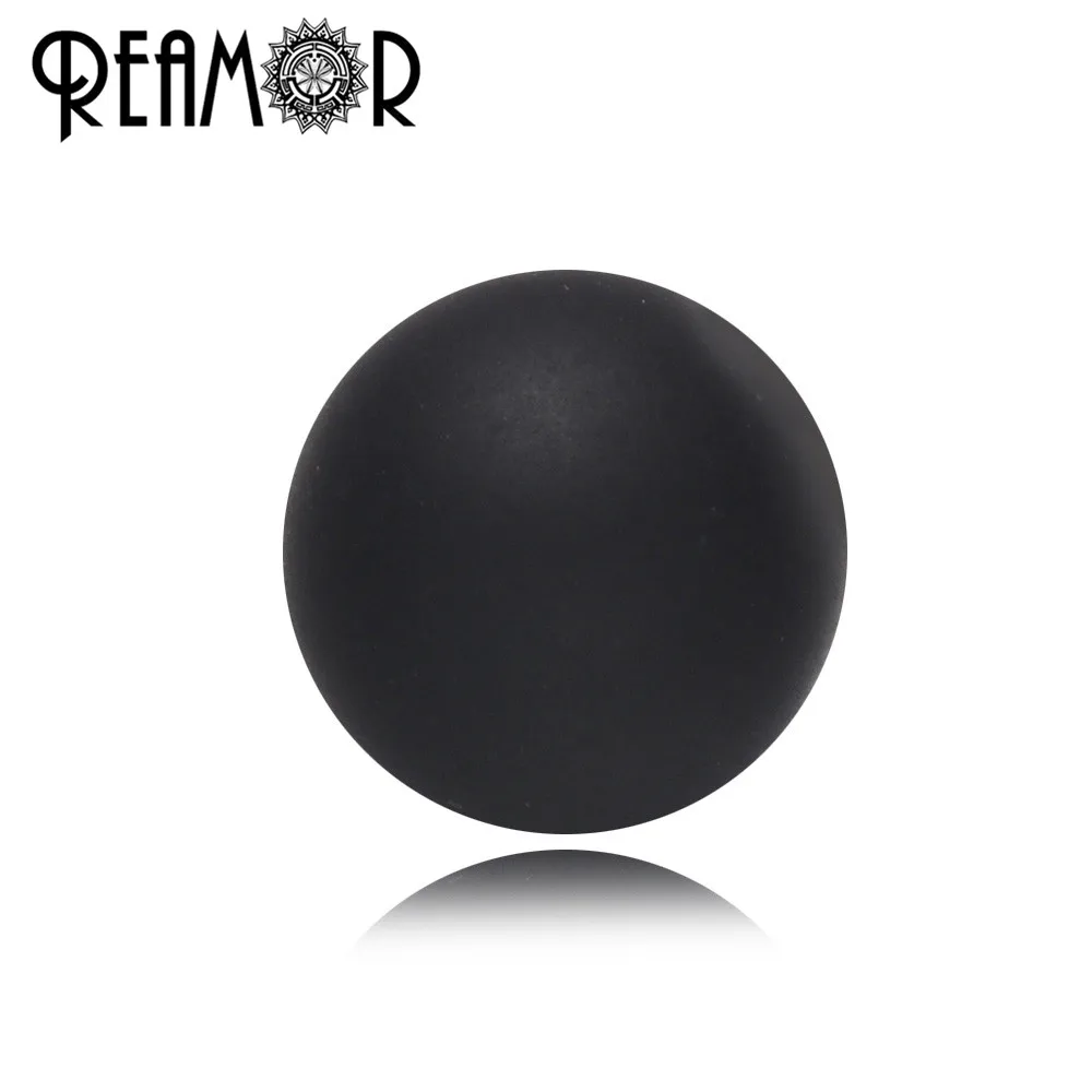 

REAMOR Matte Scrub Black Natural Stone Spacer Beads Round Small Hole Loose Beads Charms For DIY Women Bracelet Jewelry Making